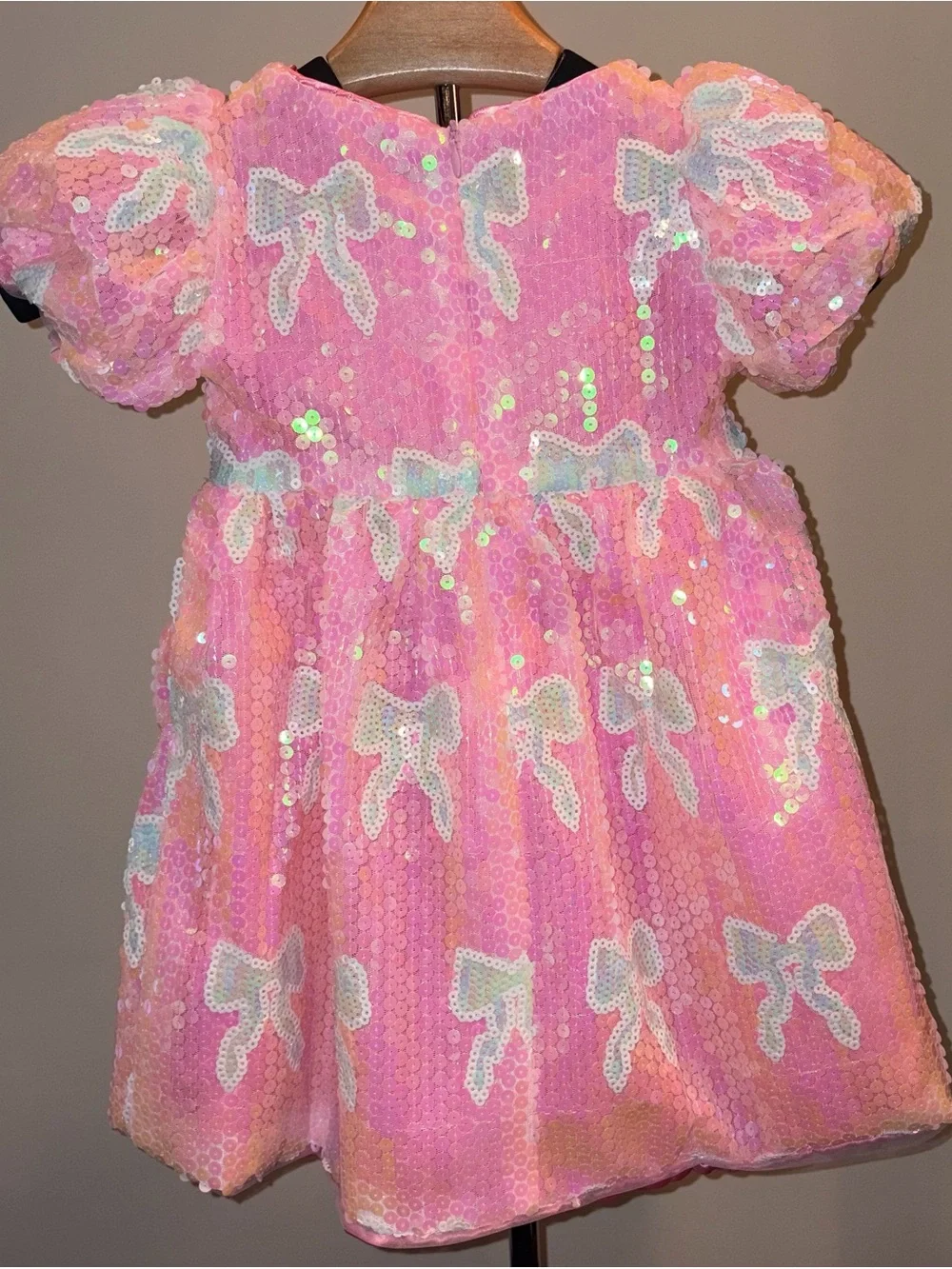 Lola and the Boys Baby Blue Sequined Bow Dress sz 2T NWT